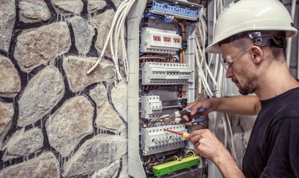 a male electrician works in a switchboard with an 2025 03 13 13 17 21 utc